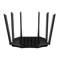 ROUTER TENDA AC21 AC2100 802.11 AC/B/G/N DUAL-BAND 6 ANTENAS EXTERNAS MU-MIMO + BEAMFORMING, IPV6, IPTV, 4 PUERTOS GIGABIT , UNIFICA SEÃ‘ALES 2.4 GHZ Y 5 GHZ, (1 WAN/ 3 LAN)