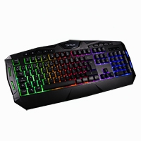 TECLADO GAMING EXTENDIDO OCELOT/ ALAMBRICO/ MEMBRANA/ PLASTICO/ NEGRO/ ILUMINACION TIPO ARCOIRIS/TECLAS MULTIMEDIA