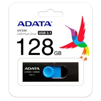 MEMORIA ADATA 128GB USB 3.2 UV320 RETRACTIL NEGRO-AZUL