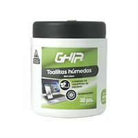 TOALLAS HUMEDAS LIMPIADORAS GHIA 30 PZS PROTECCION ANTIBACTERIAL