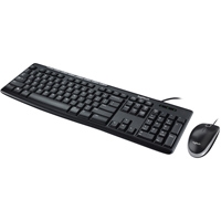 TECLADO/MOUSE LOGITECH MK200 NEGRO ALAMBRICOS MULTIMEDIA/OPTICO USB PC