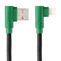 CABLE LIGHTNING HUNE HIEDRA SUSTENTABLE TRENZADO 90ª 1.2M COMPATIBLE CON IPHONE (BOSQUE)