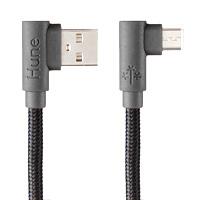 CABLE MICRO USB HUNE HIEDRA SUSTENTABLE TRENZADO CARGA RAPIDA Y DATOS 90ª 1.2M (ROCA)