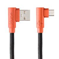 CABLE MICRO USB HUNE HIEDRA SUSTENTABLE TRENZADO CARGA RAPIDA Y DATOS 90ª 1.2M (CORTEZA)