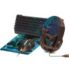 KIT GAMING 4 EN 1 NECNON NGC-PEGASUS, 104 TECLAS, AZUL, 1000 DPI