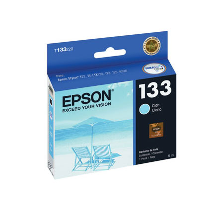 CARTUCHO DE TINTA EPSON T133 STYLUS TX235W TX320F TX420W TX430W CYAN