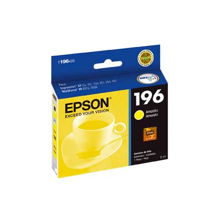 CARTUCHO DE TINTA EPSON AMARILLO T196 XP-20 101/104/201/401 WP-25