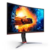 MONITOR GAMER CURVO AOC 27 PANEL VA / 165 HZ / TIEMPO DE RESPUESTA 1 MS / AMD FREE SYNC / COLOR NEGRO Y ROJO / 2 HDMI / VGA / DISPLAYPORT / ASPECTO 16:9 / RESOLUCION 1920 X 1080 / BRILLO 250 CD / M2