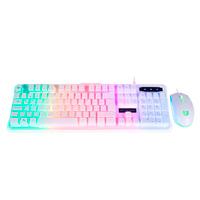 KIT DE TECLADO y MOUSE BALAM RUSH BR-932752, USB, Blanco, 3600 DPI