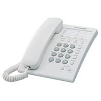 TELEFONO PANASONIC KX-TS550MEW ALAMBRICO BASICO UNILINEA CON MARCADOR RAPIDO DE 10 NUMEROS CONTROL DE VOLUMEN DE 4 NIVELES (BLANCO)