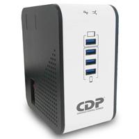 REGULADOR CDP 1000VA / 500W, 8 CONTACTOS, PROTECTOR COAXIAL SUPRESOR DE PICOS